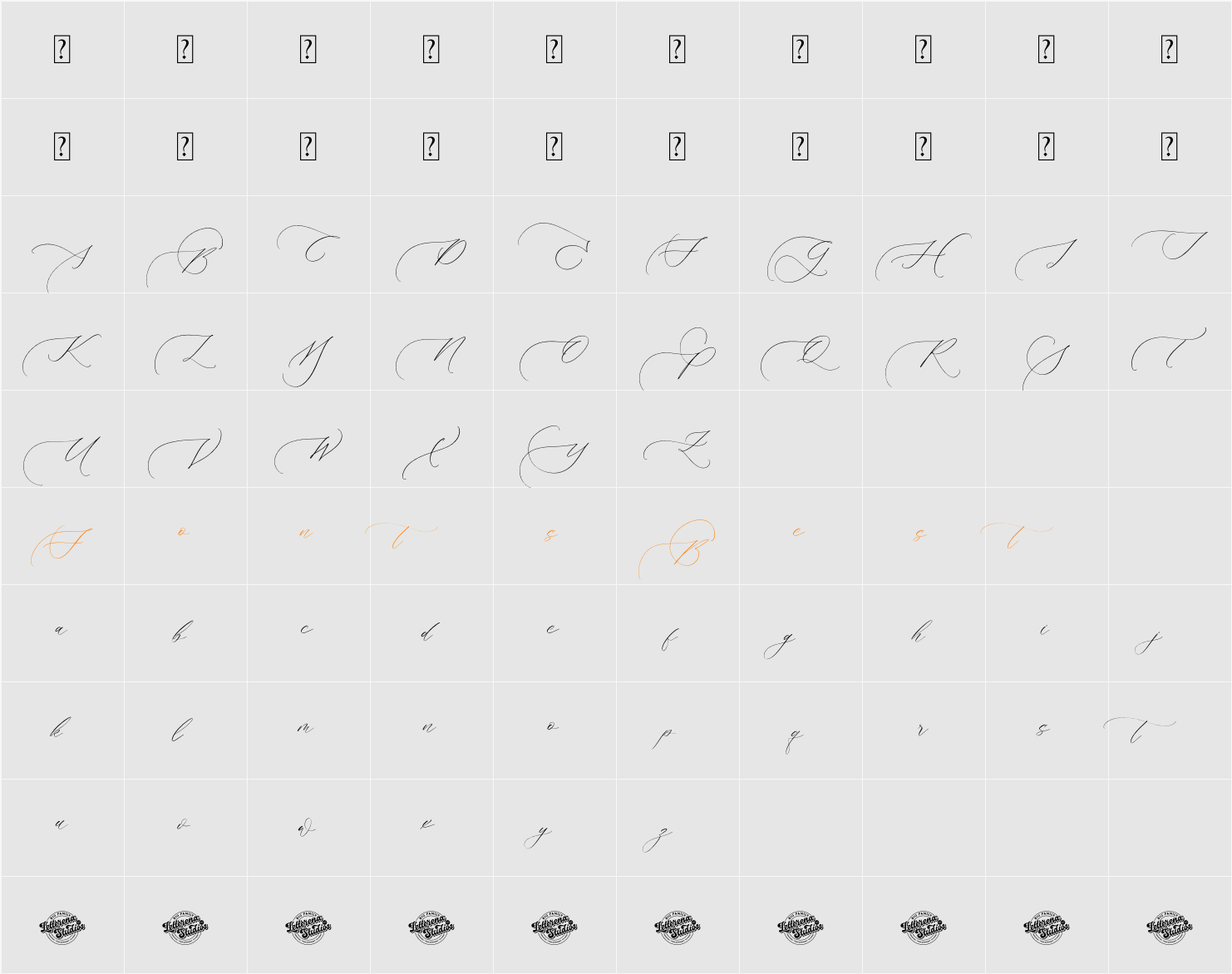 Brightera Himalaye DEMO VERSION Character Map