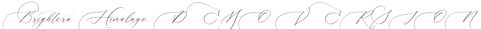 Brightera Himalaye DEMO VERSION Font Image