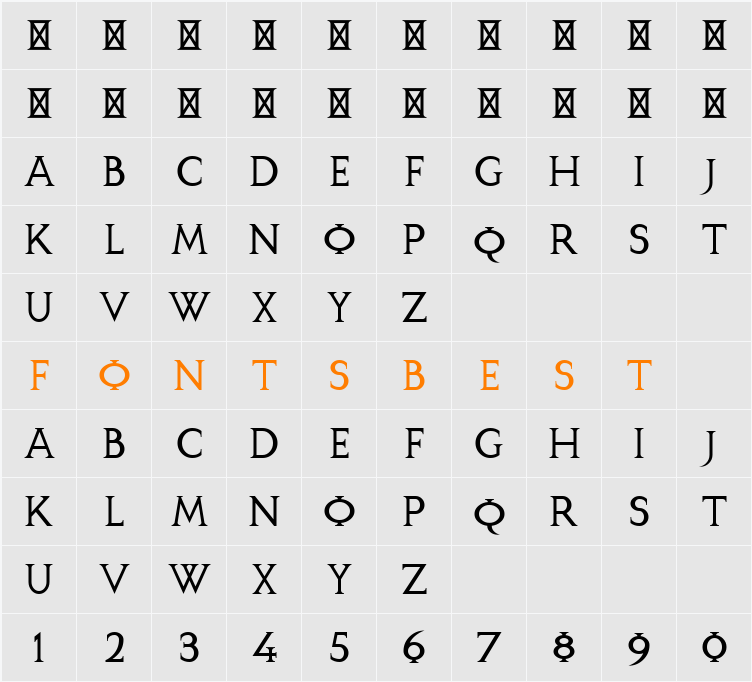 OSerif Character Map