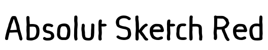 Absolut Sketch Red Font Image