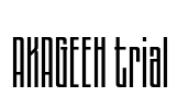AKAGEEH trial Font Image