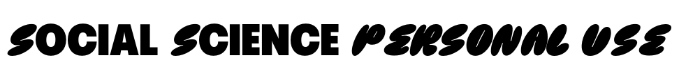 Social Science PERSONAL USE Font Image