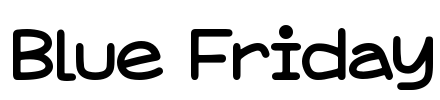 Blue Friday Font Image