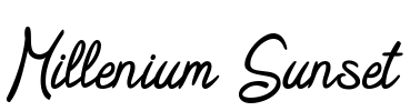 Millenium Sunset Font Image