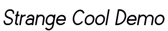 Strange Cool Demo Font Image