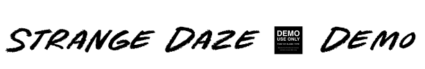 Strange Daze - Demo Font Image