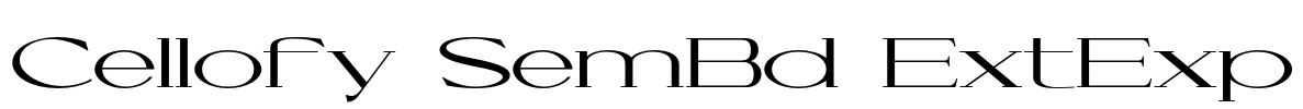 Cellofy SemBd ExtExp Font Image