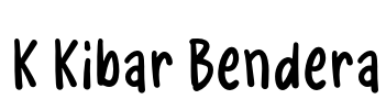 K Kibar Bendera Font Image