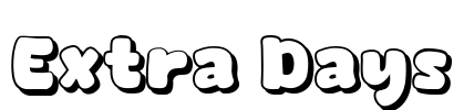 Extra Days Font Image