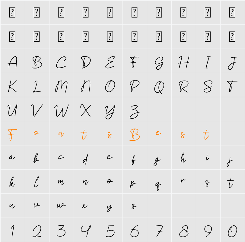 Faugllin Balseyn Character Map