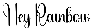 Hey Rainbow Font Image