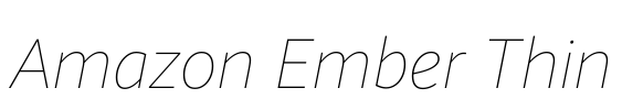 Amazon Ember Thin Font Image