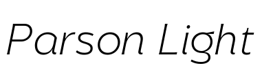 Parson Light Font Image