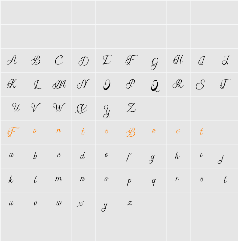 Alvenda  Character Map