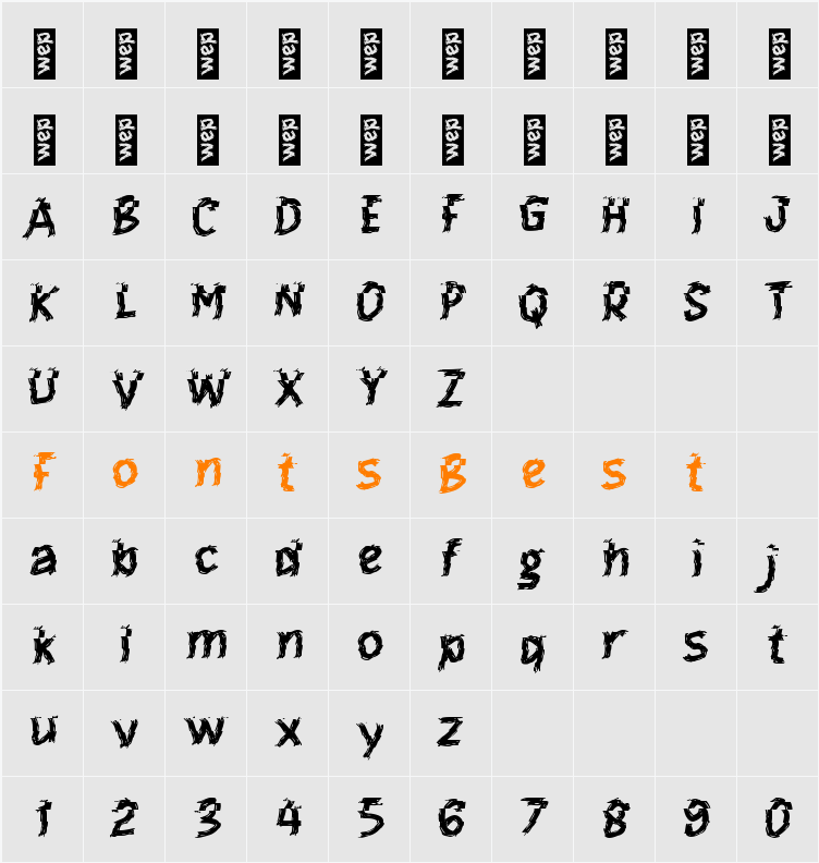 f Frelly Character Map