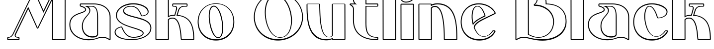 Masko Outline Black Font Image