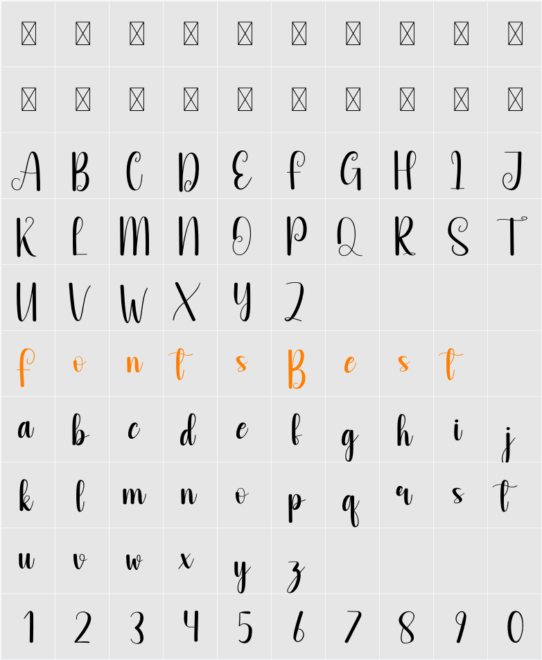 Between Character Map