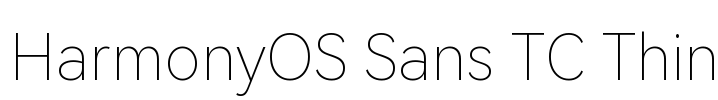 HarmonyOS Sans TC Thin Font Image