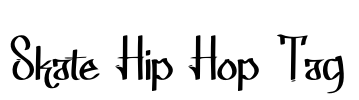Skate Hip Hop Tag Font Image