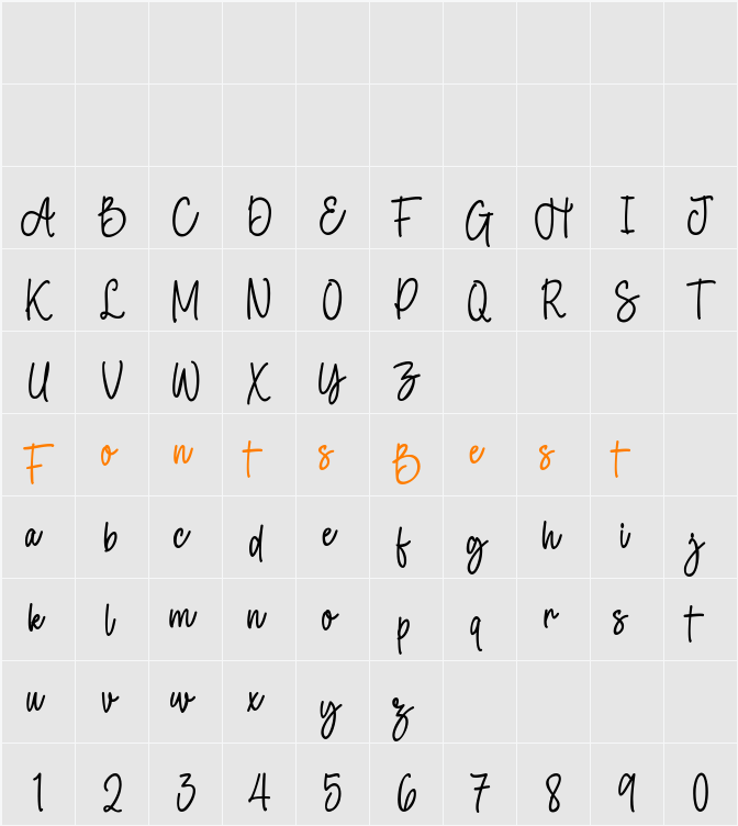 Harlysta Character Map