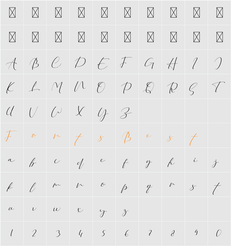 Aini Sefia Character Map