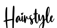 Hairstyle Font Image