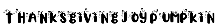 Thanksgiving Joy Pumpkin Font Image