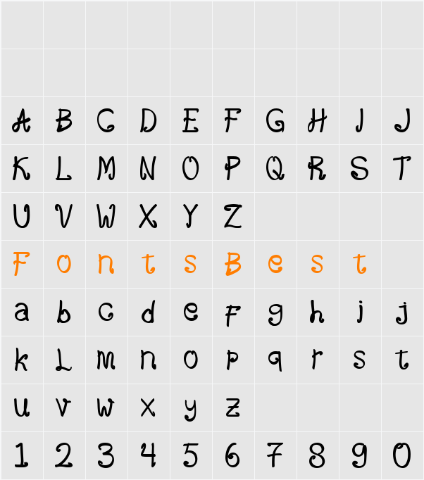 Attazack Character Map