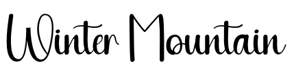 Winter Mountain Font Image