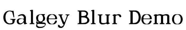 Galgey Blur Demo Font Image
