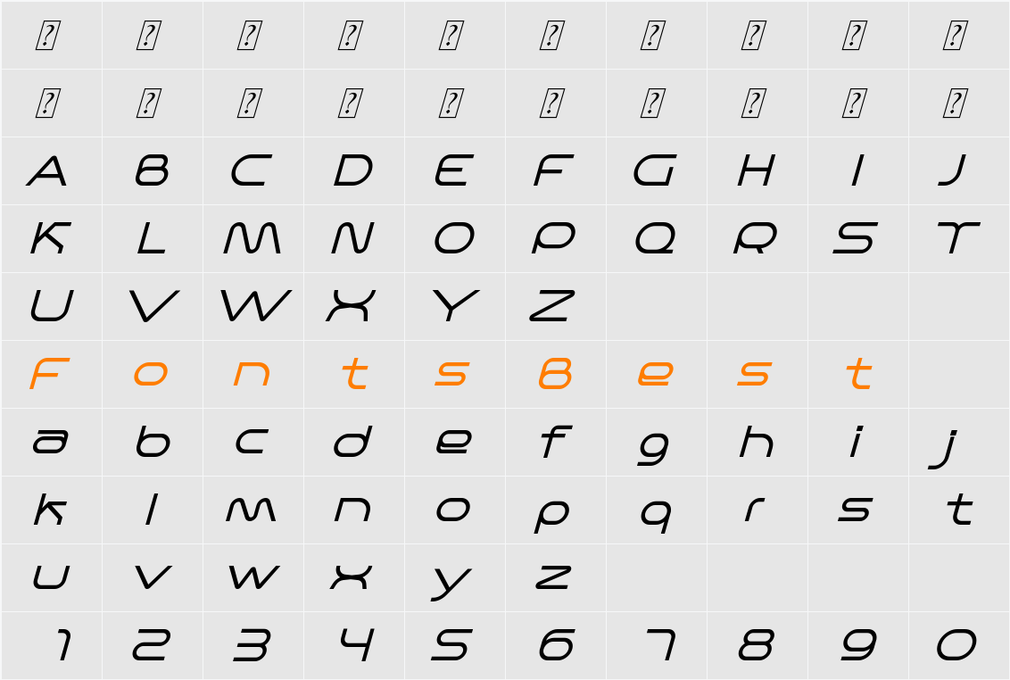 FF Mab Character Map