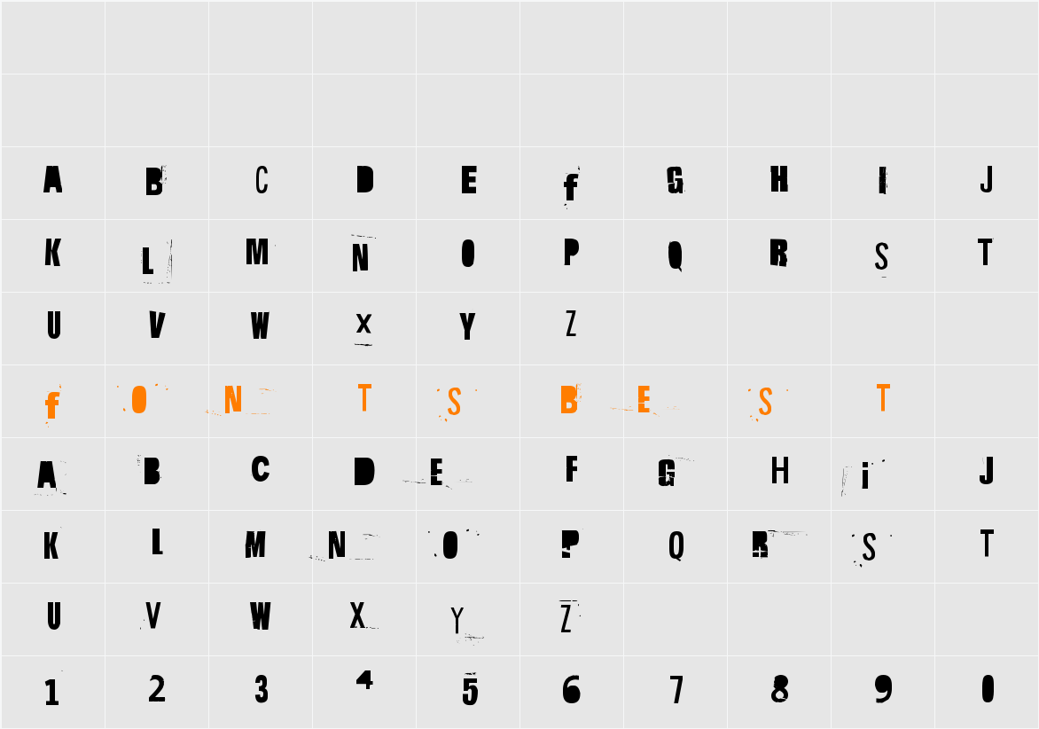 Hit me, punk! 10 Character Map