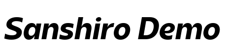 Sanshiro Demo Font Image