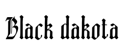 Black dakota Font Image