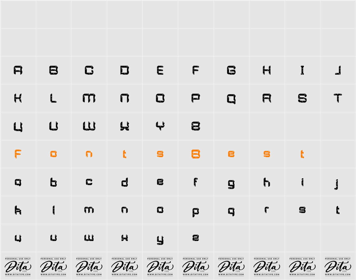 Techpluse Personal Use Character Map
