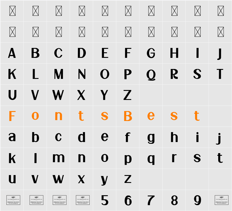 Quench Free Character Map