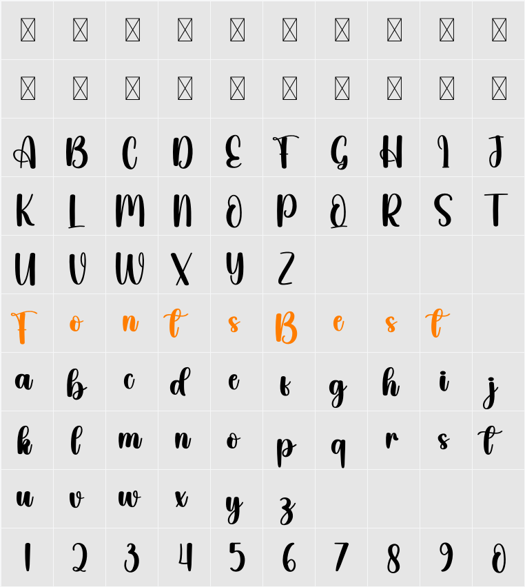 Chuckydoll Character Map