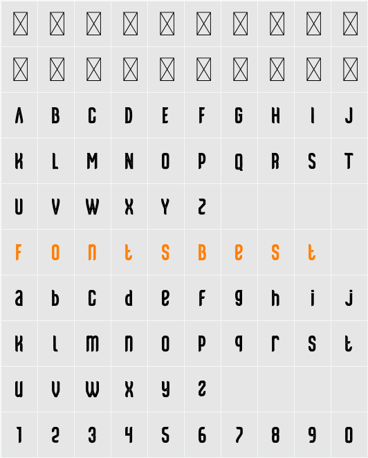 RAVERA Texture Character Map