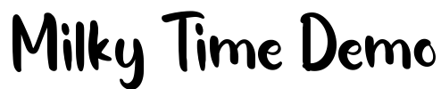 Milky Time Demo Font Image