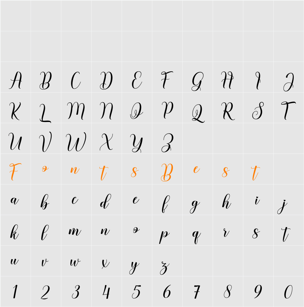 Histeria Dinamond Character Map