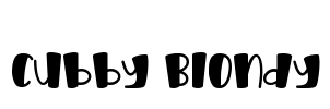 Cubby Blondy Font Image