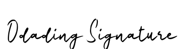 Odading Signature Font Image