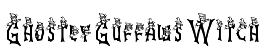 Ghostly Guffaws Witch Font Image