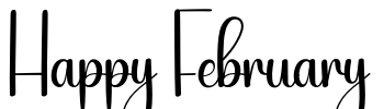 Happy February Font Image