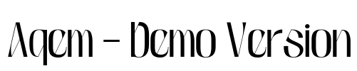 Aqem - Demo Version Font Image