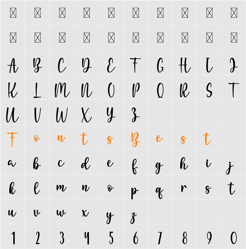 Almeyda Character Map