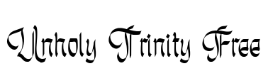 Unholy Trinity Free Font Image
