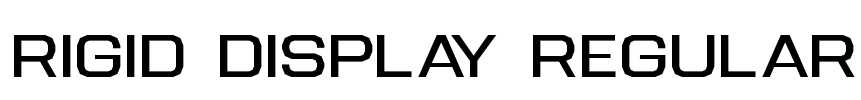 Rigid Display Regular Font Image