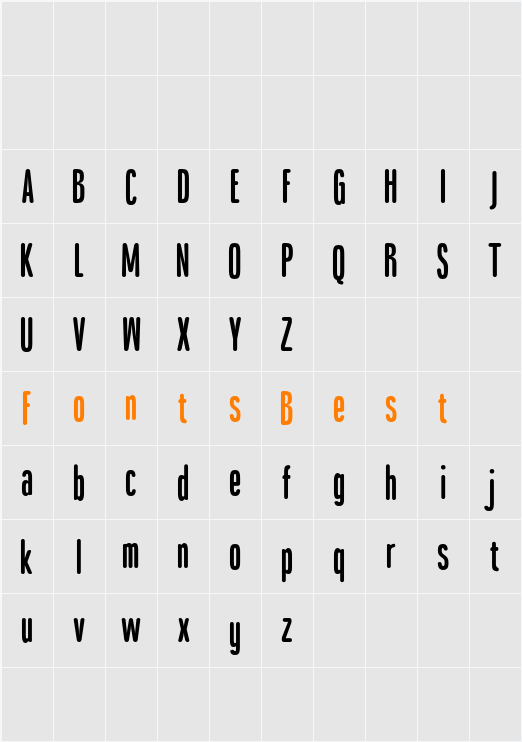 Blonden Rounded Demo Character Map