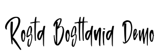 Rosta Bosttania Demo Font Image